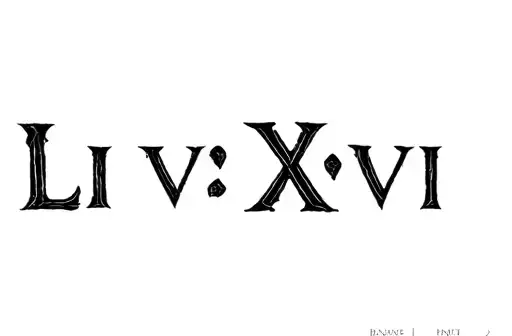 "Liv: XVII" tattoo design idea