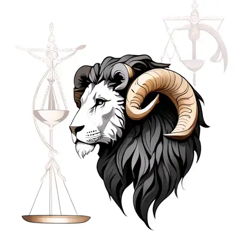 Libra Aries lebra and leo tattoo design idea