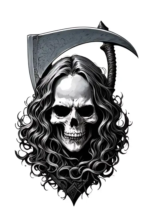 Kill For Mine with a scythe tattoo design idea