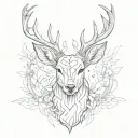 deer head tattoo design idea