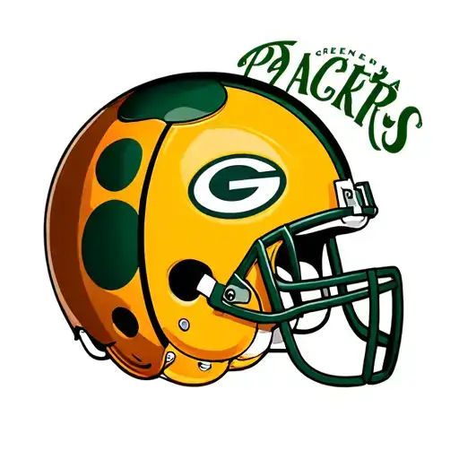 greenbay packers with lady bug font cursive tattoo tattoo design idea