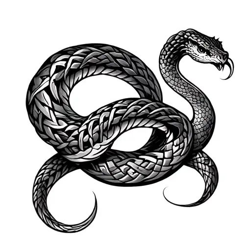 Celtic snake full arm tattoo tattoo design idea