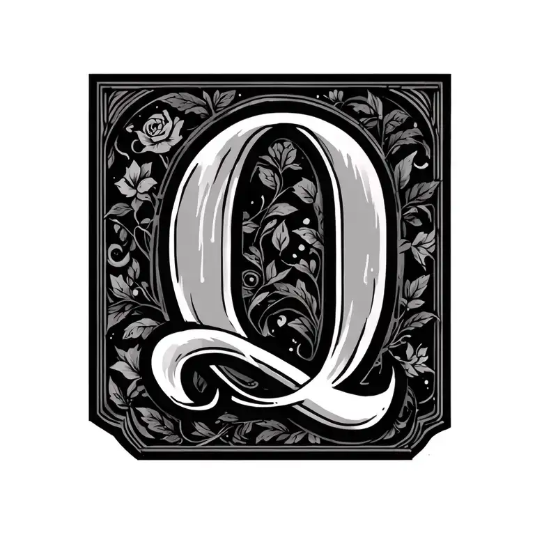 Letter q j maternal love tattoo design idea