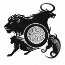 zodiac leo, virgo, capricorn and pisces tattoo design idea