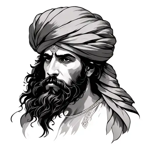 Persian Farvahar tattoo design idea