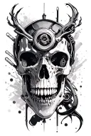 biomechanic shock absorber tattoo design idea