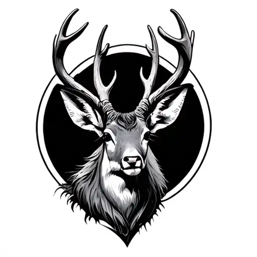 Jackalope tattoo design idea