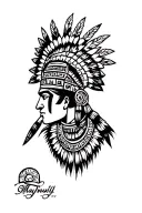 Mayan warrior tattoo design idea