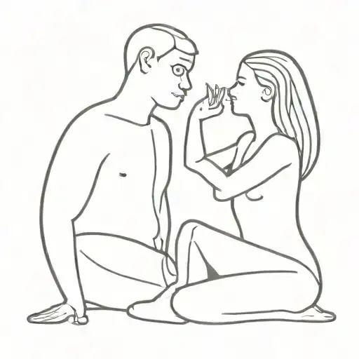 weird besties tattoo design idea
