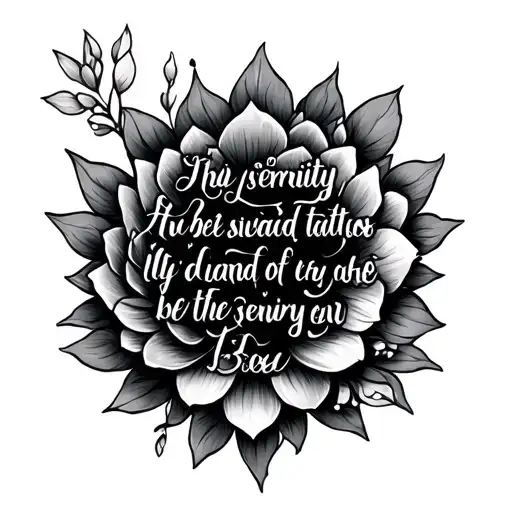 Serenity Prayer tattoo design idea