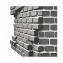 brick wall built with hands tattoo design idea