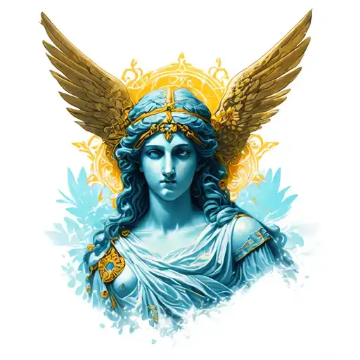 NYX greek goddess tattoo design idea