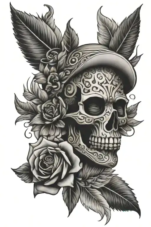 chicano style tattoo design idea