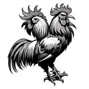 Fighting Roosters tattoo design idea