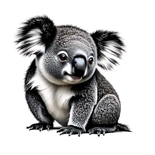 Koala tattoo design idea