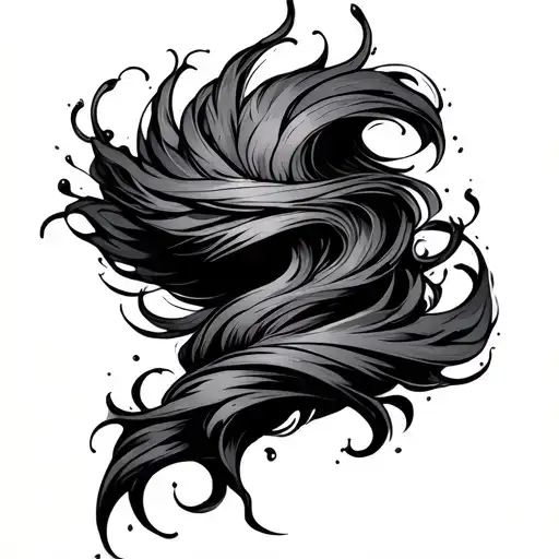 wind blowing  tattoo design idea