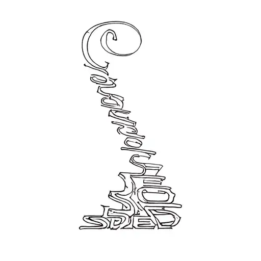 The word Godspeed written vertically tattoo design idea