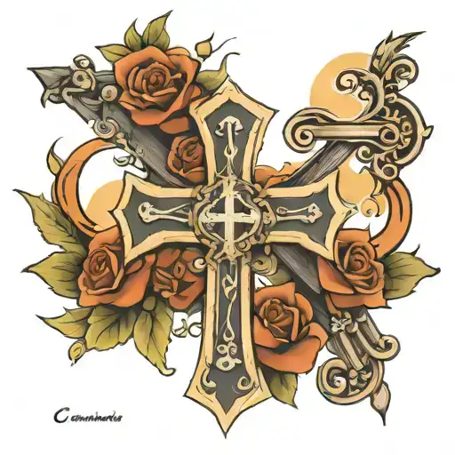 1 CORINTHIANS 6:19 as a cross made tattoo design idea