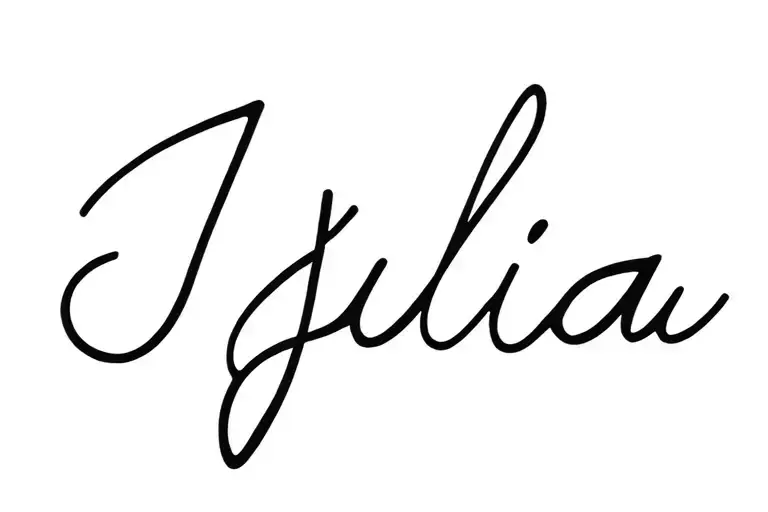 name Julia tattoo design idea