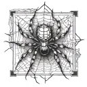 spider on a square saltine cracker tattoo design idea