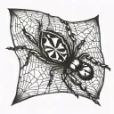spider on a square saltine cracker tattoo design idea
