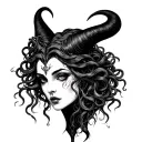 Medusa and maleficent Virgo  tattoo design idea