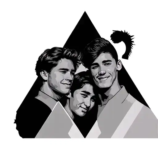 simple triangle design for 3 australian brothers tattoo design idea