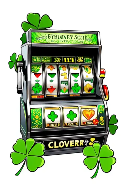 Slot Machine Clovers tattoo design idea