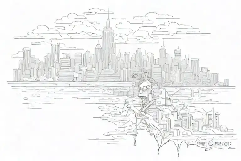 joker  skyline tattoo tattoo design idea