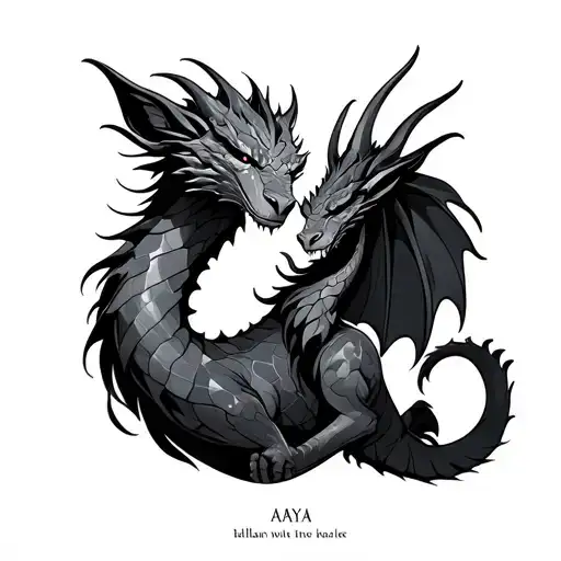 "Ayra" Nala with Dragon tattoo design idea