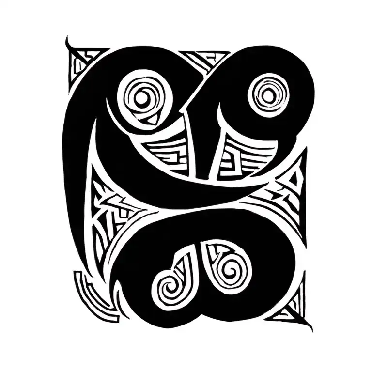  triskelion  egyptian symbol of  balance, movement, and the unity of the past, present, future tattoo design idea