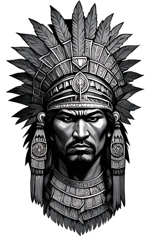 Aztec warrior tattoo design idea