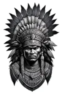 Aztec warrior tattoo design idea