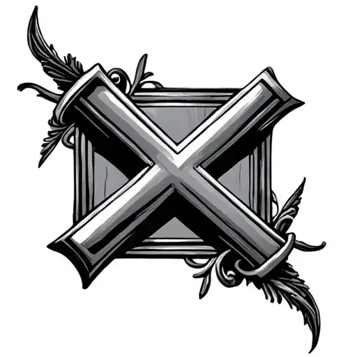 Maltese cross tattoo design idea