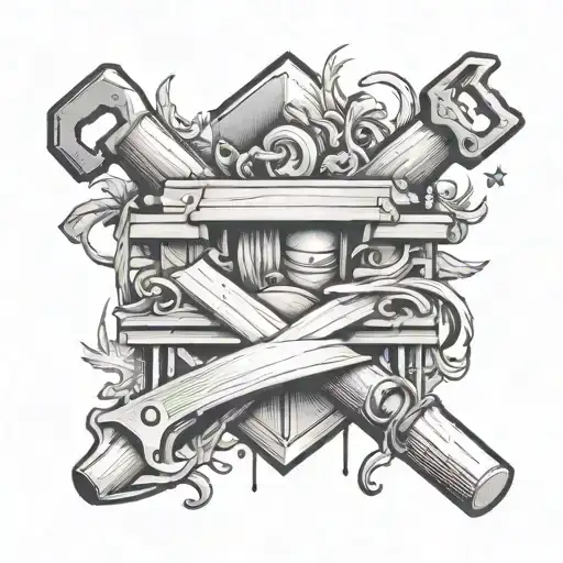 Carpentry tattoo design idea