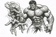incredible hulk  tattoo design idea