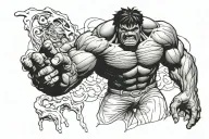 incredible hulk  tattoo design idea