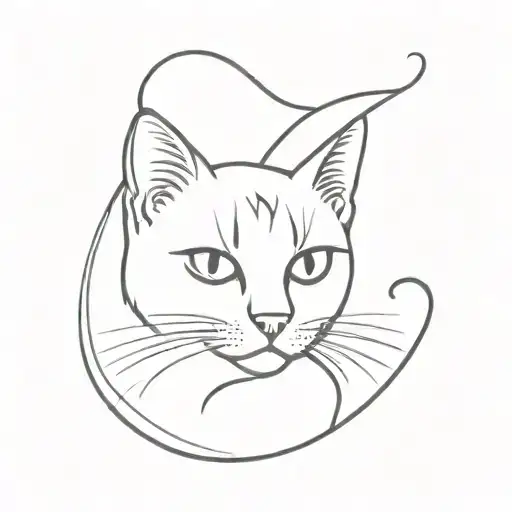 an add on tattoo to an existing kitty piece. make it at the bottom of the cat tattoo design idea