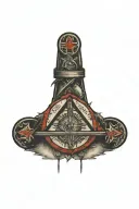 crossroads torn between the forces tattoo design idea