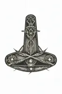 crossroads torn between the forces tattoo design idea