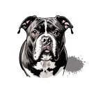 American pit bull terrier standing proud tattoo design idea
