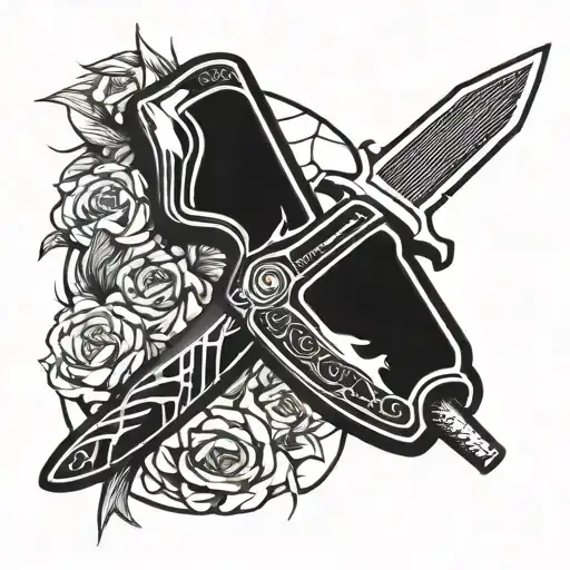 Counter Strike Source Knife tattoo design idea