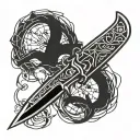Counter Strike Source Knife tattoo design idea