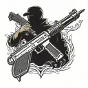 Counter Strike Source Knife tattoo design idea