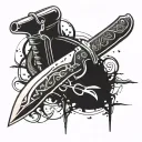 Counter Strike Source Knife tattoo design idea