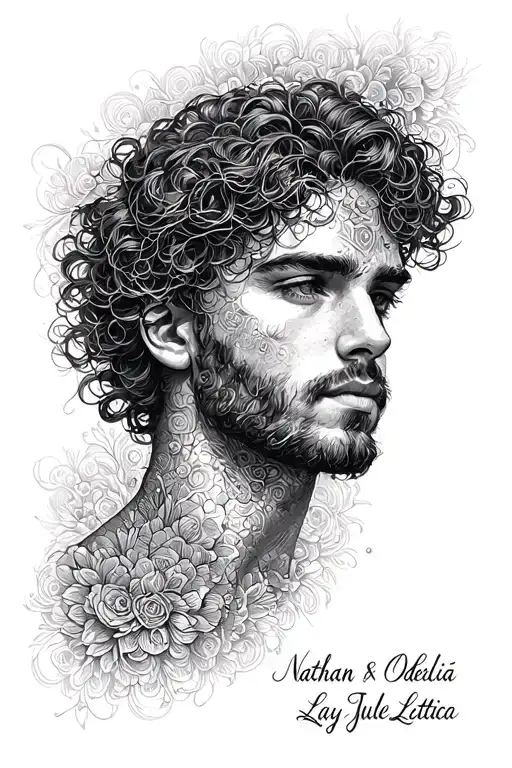 First names Matthias claries Nathan Odélia Laly Jules Leticia Advanced by chain links tattoo design idea