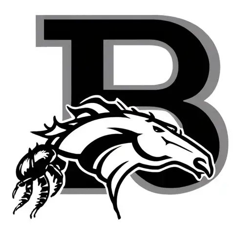 letter B, a junebug and the Denver bronco logo tattoo design idea