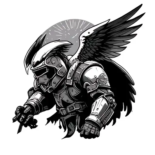 Blood Angels space marines full arm tattoo sleeve  tattoo design idea