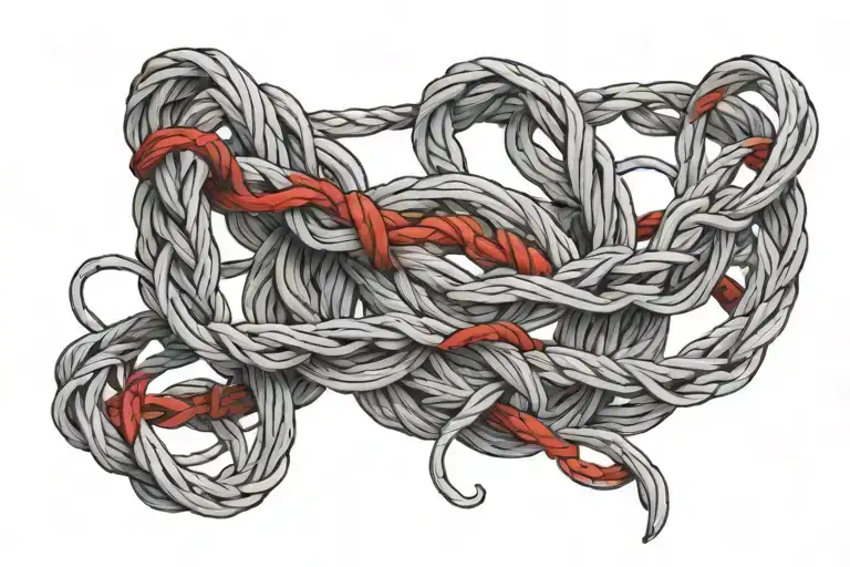 red string of fate tattoo design idea