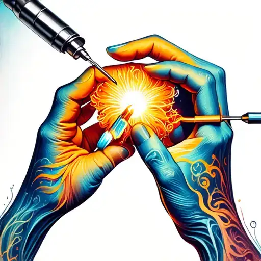 micro soldering iphone tattoo design idea